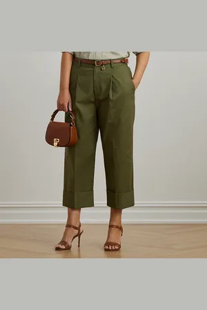 Ralph Lauren Curve - Double-Faced Cotton Ankle Trouser