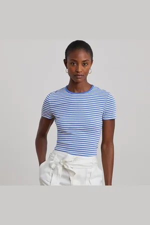 Ralph Lauren Striped Stretch Cotton Crewneck Tee