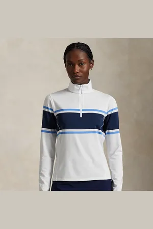 Ralph Lauren Striped Stretch Jersey Quarter-Zip