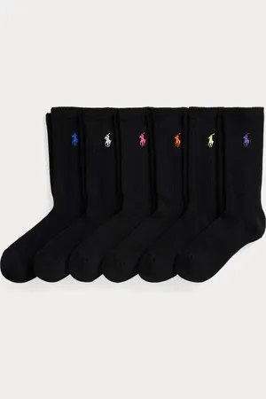 Ralph Lauren Embroidered Pony Crew Sock 6-Pack