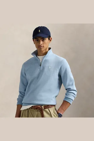 Ralph Lauren Double-Knit Quarter-Zip Pullover
