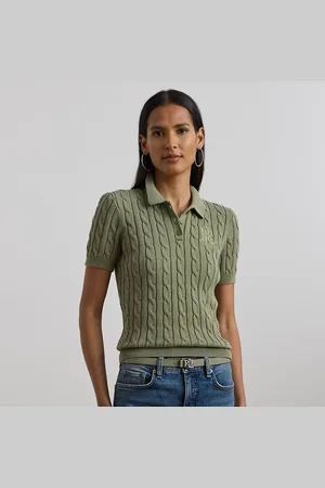 Ralph Lauren Petite - Cable-Knit Cotton Polo Jumper