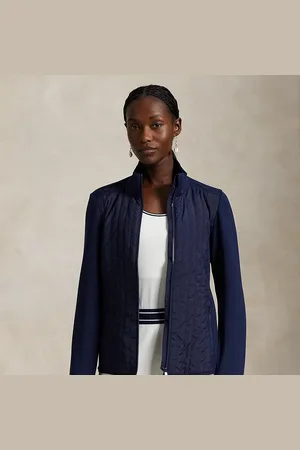 Ralph Lauren Quilted-Panel Zip Jacket