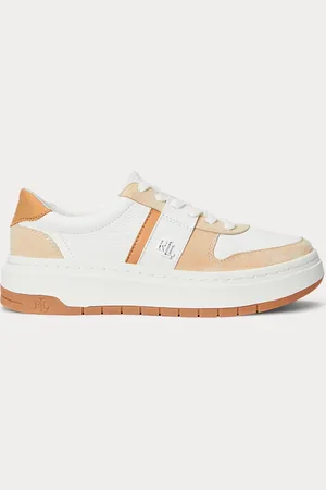 Ralph Lauren Harlie Colour-Blocked Leather Trainer