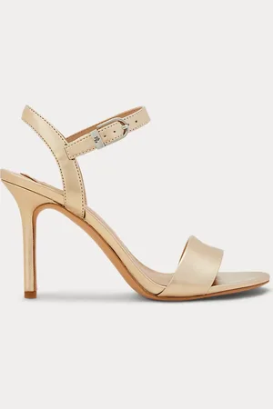 Ralph Lauren Gwen Metallic Nappa Leather Sandal