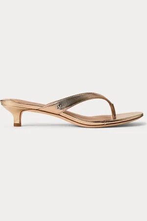 Ralph Lauren Francesca Metallic Nappa Leather Sandal