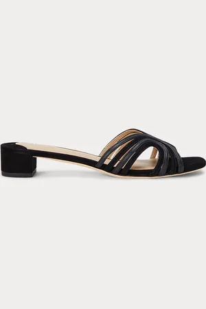 Ralph Lauren Fay Suede & Leather Multistrap Sandal