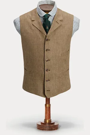 Ralph Lauren Linen Twill Notch-Lapel Waistcoat