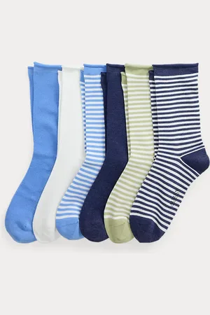 Ralph Lauren Striped Stretch Roll-Top Sock 6-Pack