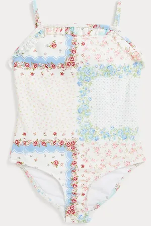Ralph Lauren Floral Ruffled One-Piece Swimsuit