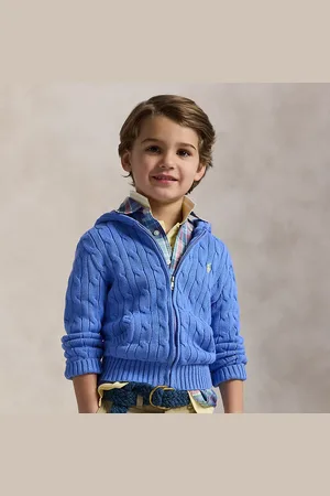 Ralph Lauren Cable Cotton Hooded Full-Zip Jumper