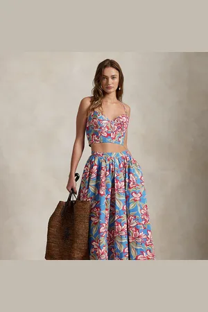 Ralph Lauren Floral Cotton Midi Skirt