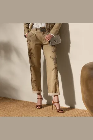 Ralph Lauren Fallon Embellished Cotton Chino Trouser