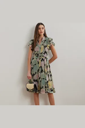 Ralph Lauren Petite - Floral Belted Georgette Shirtdress