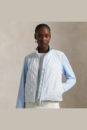 Ralph Lauren Hybrid Quilted-Panel Zip Jacket