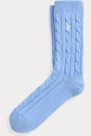 Ralph Lauren Cable-Knit Crew Socks