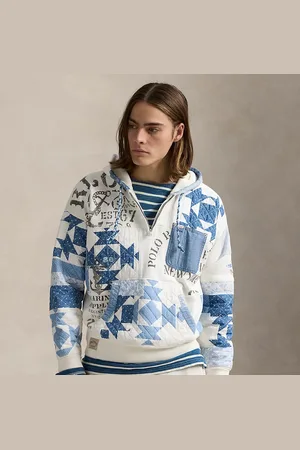Ralph Lauren Vintage Fit Patchwork Fleece Hoodie