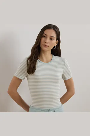 Ralph Lauren Striped Stretch Cotton Crewneck Tee
