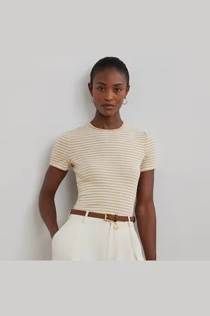 Ralph Lauren Striped Stretch Cotton Crewneck Tee