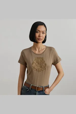 Ralph Lauren Embroidered-Logo Cotton-Blend Jersey Tee