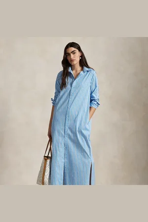 Ralph Lauren Striped Cotton Long Shirtdress