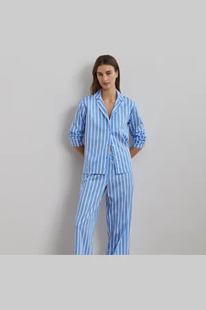 Ralph Lauren Logo Striped Sateen Sleep Set