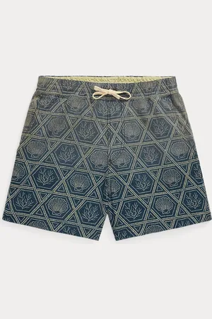Ralph Lauren Indigo Shell-Print Jersey Short