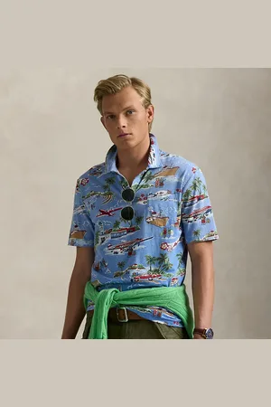 Ralph Lauren Standard Fit Bear Linen-Cotton Polo