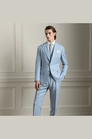 Ralph Lauren Gregory Hand-Tailored Linen-Silk Trouser