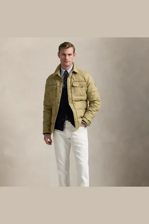 Ralph Lauren Quilted Linen Down Jacket