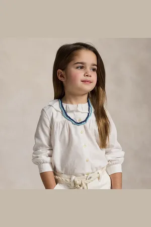 Ralph Lauren Ruffled Linen-Cotton Shirt