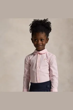Ralph Lauren Ruffled Cotton Oxford Shirt