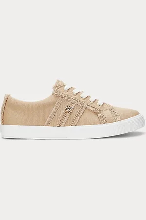 Ralph Lauren Janson Frayed Canvas Trainer