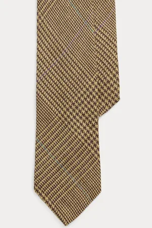 Ralph Lauren Overcheck Glen Plaid Linen Tie