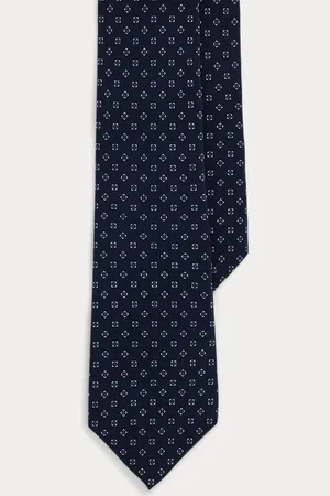 Ralph Lauren Geometric-Patterned Silk Crepe Tie