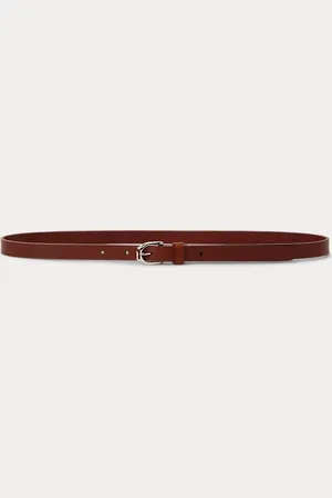 Ralph Lauren Welington Leather Skinny Belt