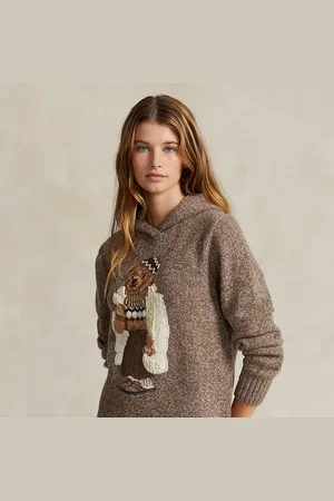 Ralph Lauren Polo Bear Wool-Blend Knit Hoodie