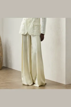 Ralph Lauren Kenzie Charmeuse Wide-Leg Trouser