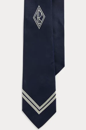 Ralph Lauren Monogram Silk Repp Tie