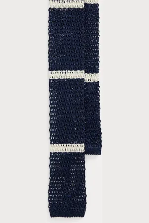 Ralph Lauren Striped Knit Linen Tie
