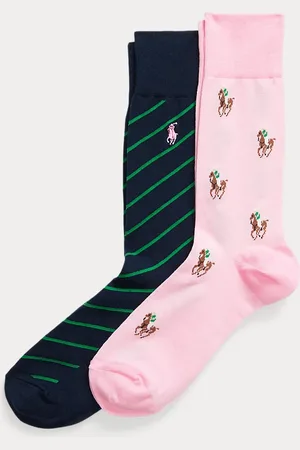 Ralph Lauren All-over Pony & Striped Sock 2-Pack