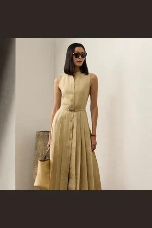 Ralph Lauren Kennedi Linen Sleeveless Day Dress