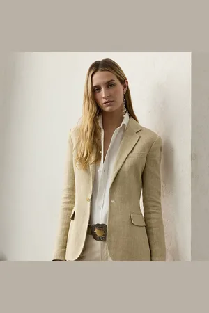 Ralph Lauren Safia Linen-Blend Tweed Jacket