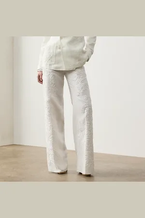 Ralph Lauren Dean Embroidered Micro-Piqué Trouser