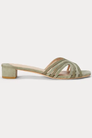 Ralph Lauren Fay Suede & Leather Multistrap Sandal