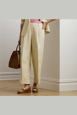 Ralph Lauren Linen-Blend Twill Wide-Leg Trouser