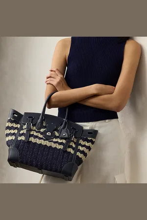 Ralph Lauren Soft Ricky 33 Raffia Bag