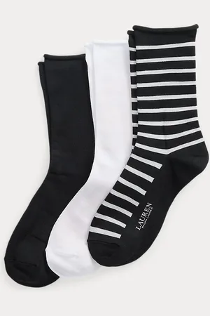 Ralph Lauren Breton Stripe Roll-Top Sock 3-Pack