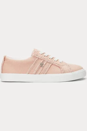 Ralph Lauren Janson Frayed Canvas Trainer