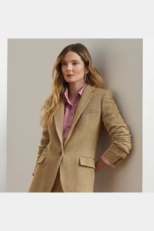 Ralph Lauren Cotton-Blend Herringbone Blazer